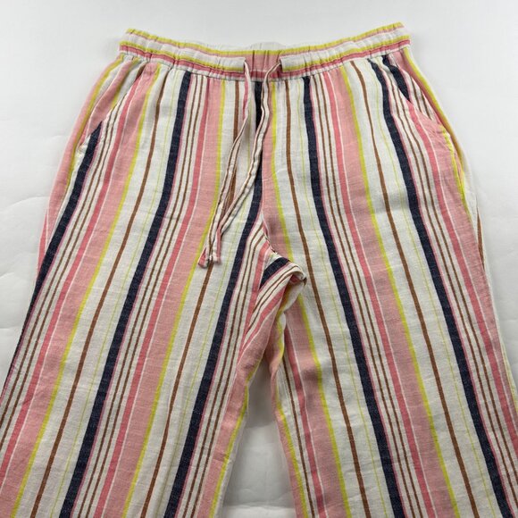 Old Navy Bright Stripe Linen Blend Wide Leg Lounge Pant L - Picture 2 of 7